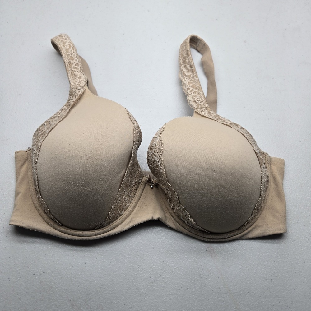 Soma Women Bra 38DDD Beige Embraceable Full Coverage Lace Trim